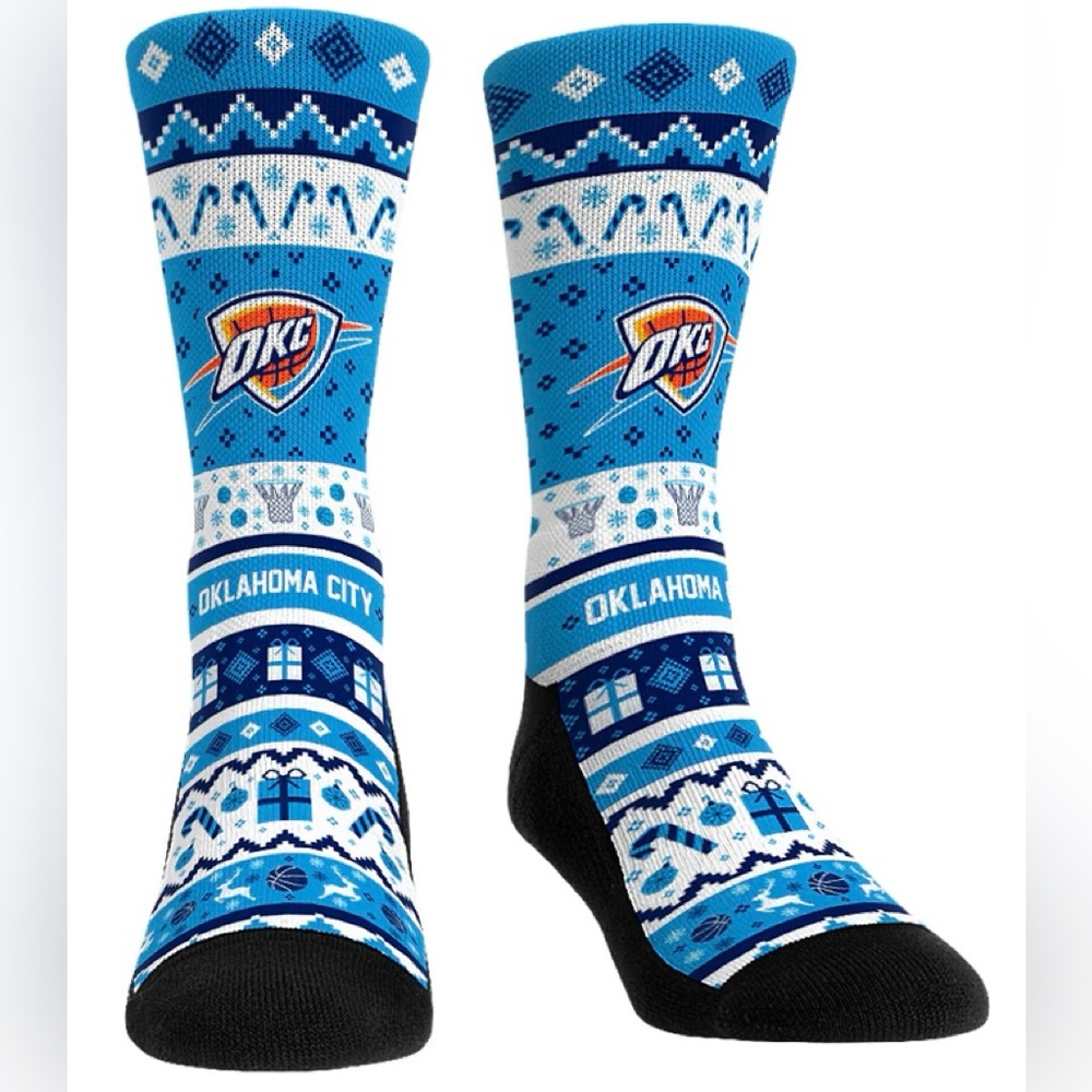 OKLAHOMA CITY THUNDER Tacky Sweater Sz. S/M 6-8.5 & L/LX 9-13
